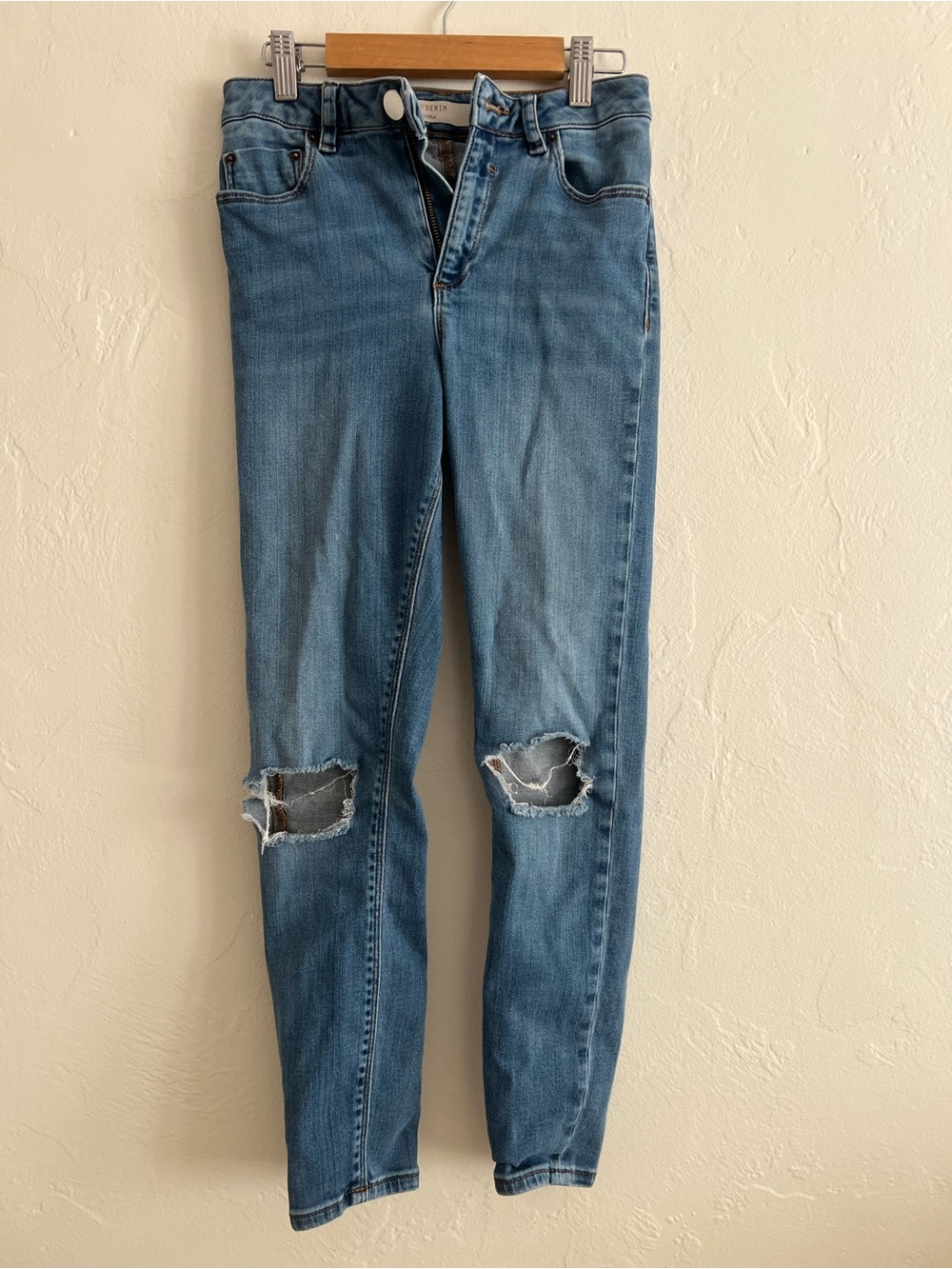ASOS Light Blue Distressed Skinny Jeans